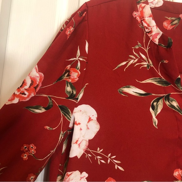 Soho Jeans Long Sleeve Button Down Tie Front Blouse Size S - Picture 4 of 8